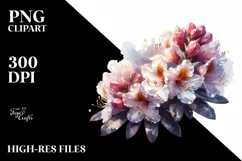 Rhododendron Watercolor Splash | Sublimation | Clipart Product Image 3