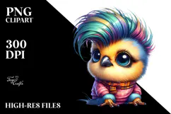 Goofy Baby Bird with Sunglasses PNG Product Image 2