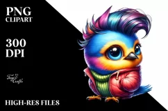 Goofy Baby Bird with Sunglasses PNG Product Image 3