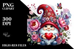 Detailed Valentines Gnome PNG Product Image 2