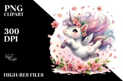 Whimsical Unicorn Tumbling Clipart Product Image 3