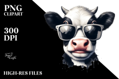 Cow with Sunglasses PNG Product Image 2