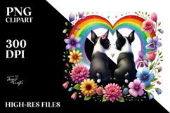 Cute Boston Terrier Heart PNG Product Image 2