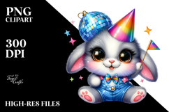 Goofy Rabbit with Disco Outfit PNG Product Image 2