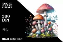 Pastel Mushroom, Transparent PNG Product Image 1