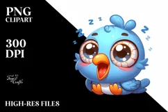 Colorful Baby Pigeon Sleeping | Clipart Product Image 1