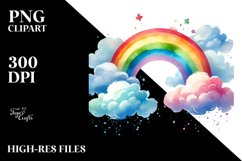 Sketcky Clouds Rainbow PNG Product Image 2