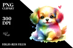 Cute Baby Dog in Exciting Style PNG Product Image 2