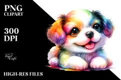 Cute Baby Dog in Exciting Style PNG Product Image 2