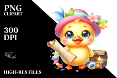 Vibrant Baby Duck PNG Product Image 2