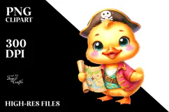 Smiling Cute Baby Duck PNG Product Image 2