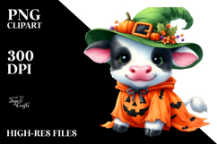 Simple Watercolor Halloween Cow, 20 oz Tumbler Product Image 2