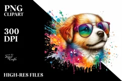 Quirky Colorful Sunglasses Art | Sublimation | Clipart Product Image 1