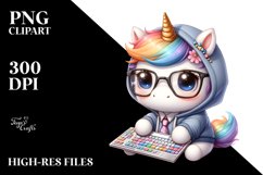 Cute Baby Unicorn Programmer Product Image 1