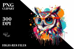 Quirky Colorful Sunglasses Art | Sublimation | Clipart Product Image 1