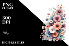 Flower Clouds Painting, PNG Product Image 2