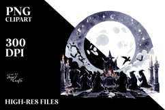 Simple Halloween Mystic Ritual Clipart Product Image 1
