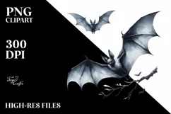 Simple Bat Clipart, Transparent PNG Product Image 1