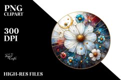 Stained Golden Cosmos | Sublimation | Clipart Product Image 3