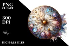 Stained Golden Cosmos | Sublimation | Clipart Product Image 3