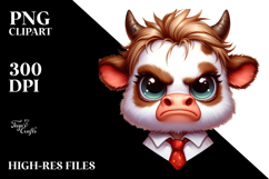 Watercolor Angry Cow, Transparent PNG Product Image 2