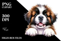 Cute Baby Saint Bernard PNG Product Image 2