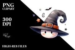 Funny Halloween Clipart Hat PNG Product Image 2