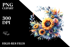 Vibrant Sunflower Wreath PNG Product Image 2