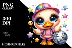 Crazy Duck with Smiling Moon PNG Product Image 2