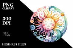 Colorful Wimsicall Sun | Clipart Product Image 3