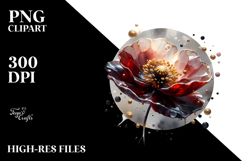 Abstract Poppy in Material, PNG Product Image 2