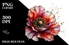Abstract Poppy with Material, PNG Product Image 2