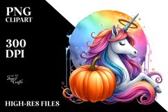 Vibrant Unicorn Hallo Drawing | Clipart Product Image 3