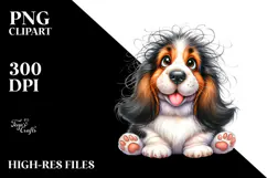 Watercolor Cute Basset Hound PNG Product Image 2