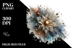 Shiny Golden Cosmos Abstract Product Image 3