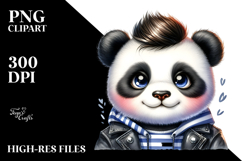 Cute Baby Panda Cool Haircut PNG Product Image 2
