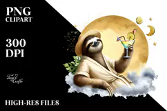 Sloth in Beachwear, Transparent PNG Product Image 2