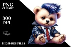 Expressive Baby Bear with Winter Attire PNG Product Image 3