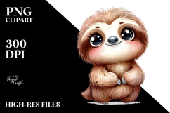 Proud Baby Sloth Expressive | Clipart Product Image 2