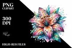 Vibrant Wooden Lily PNG Product Image 1