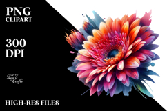 Abstract Gerbera with Glossy Petals | Clipart Product Image 2