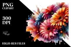 Vibrant Fairy House Rainbow Flower | Clipart Product Image 2