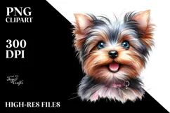 Happy Yorkshire Terrier PNG Product Image 2