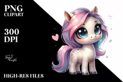 Funny Baby Poney Standing Clipart Product Image 3