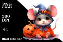Simple Halloween Baby Mouse Drawing | Clipart Product Image 2