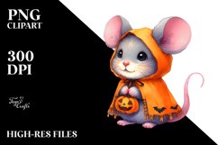 Simple Halloween Baby Mouse Drawing | Clipart Product Image 1
