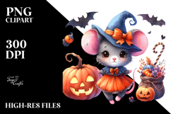 Simple Halloween Baby Mouse Drawing | Clipart Product Image 2