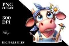 Confused Daisy with Bandana Clipart Product Image 1