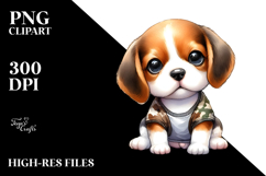 Watercolor Beagle Portrait, Transparent PNG Product Image 2