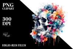 Skull with Splashes, Transparent PNG Product Image 2